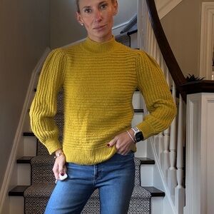 Kate Spade mustard colored stitch sweater